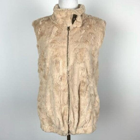 Sanctuary revolve vest sz M faux fur with pockets - Picture 2 of 10